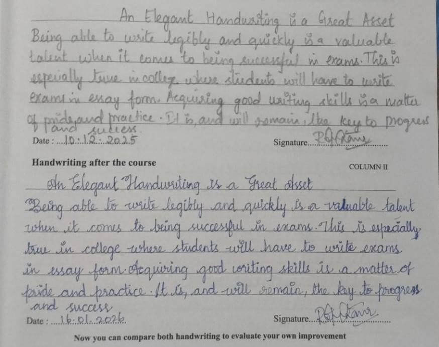After Handwriting Improvement